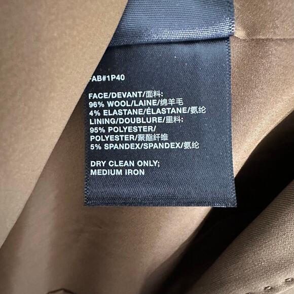 Lafayette 148 New York Whitney Wool Blend Blazer | Brown Green | SZ 4 - Picture 11 of 11